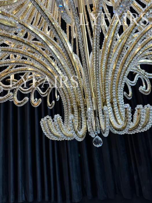 Lampadario vintage in cristallo con tentacoli di polpo per soggiorno/scala/ingresso