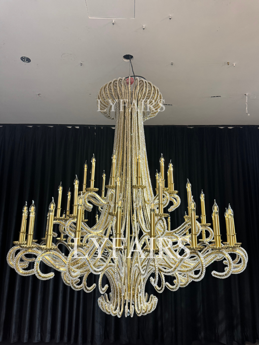 Lampadario vintage in cristallo con tentacoli di polpo per soggiorno/scala/ingresso