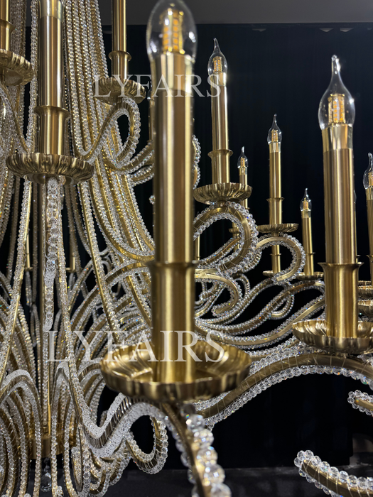 Lampadario vintage in cristallo con tentacoli di polpo per soggiorno/scala/ingresso