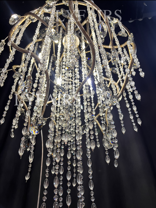 Colgante de cristal de rama creativa de diseñador de estilo vintage para mesa de comedor/entrada