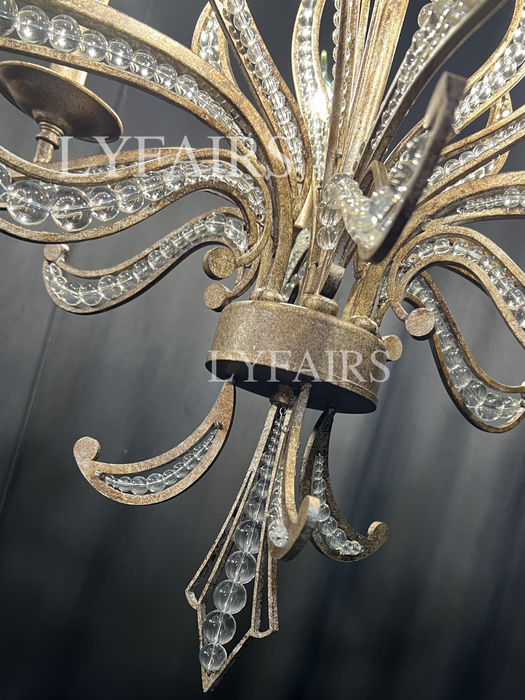 Lampadario a candela in argento in stile vintage per soggiorno/sala da pranzo