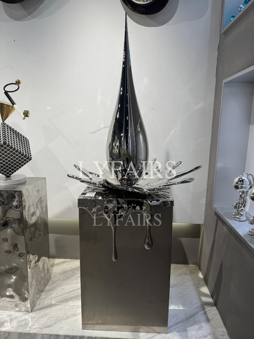 Modern Waterdrop Stainless Steel Sculpture