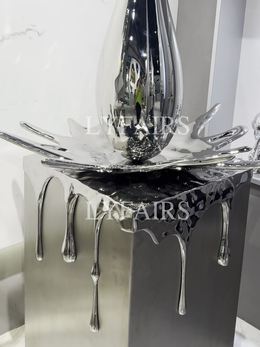 Modern Waterdrop Stainless Steel Sculpture