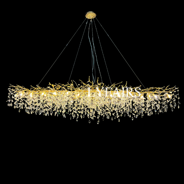 Affordable New French Style Branch Crystal Chandelier Crystal Leaves Ceiling Light Fixture