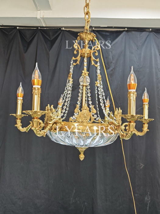 European Style Luxury Crystal Pendant Candle Chandelier for Living Room/Foyer/Entrys/Hallway