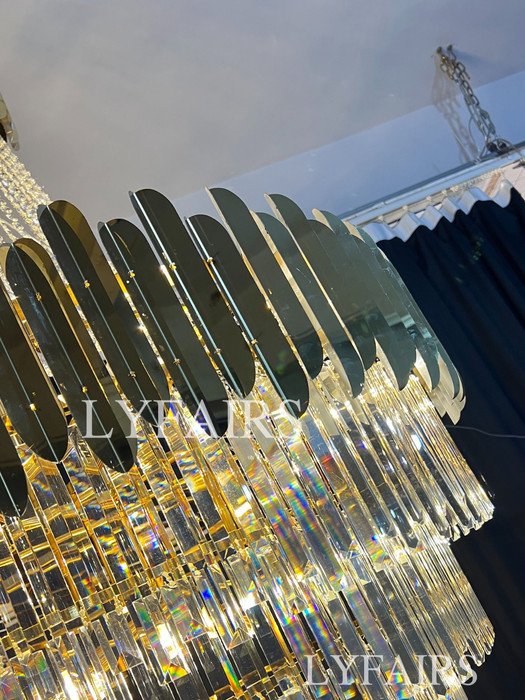 Extra Large Gold Luxury Crystal Chandelier Modern Art Designer Crystal Light For Living Room/Foyer