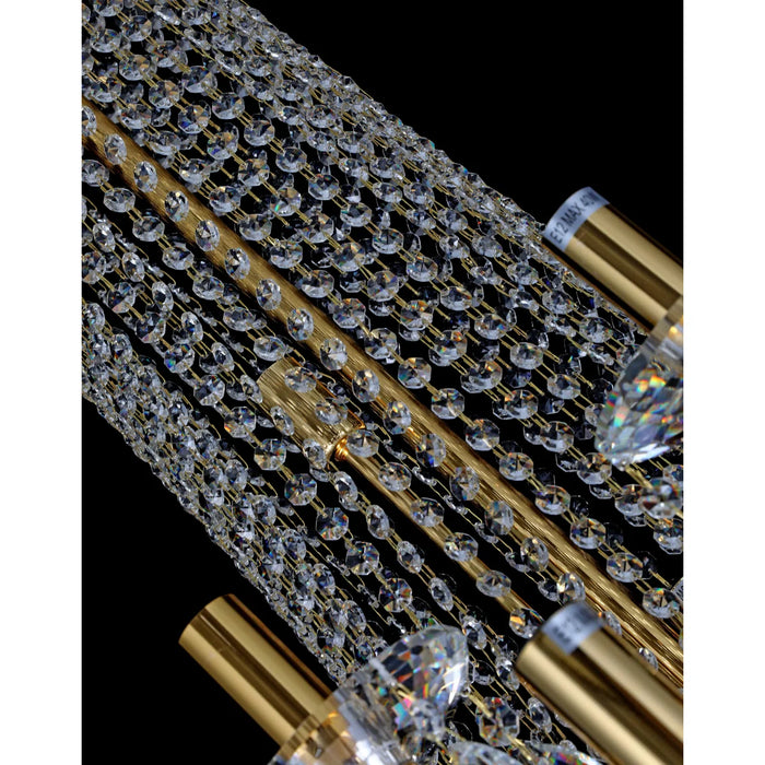 Lampadario di cristallo di lusso a candela multistrato extra large in stile europeo, lampada decorativa per foyer/scala in oro