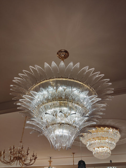 Flower Blossom Art Glass Chandelier for Living Room/Bedroom