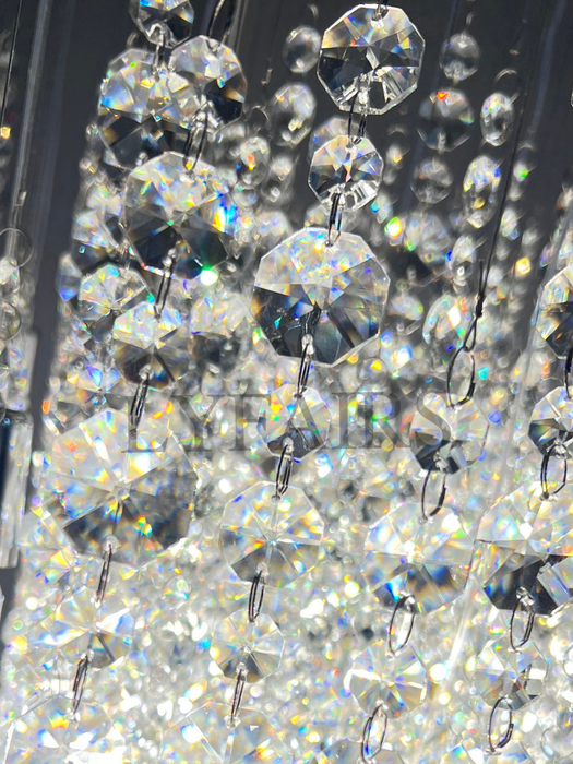 Luxury Floating Crystal Cluster Chandelier for Dining Room/Bar/Kitchen Island