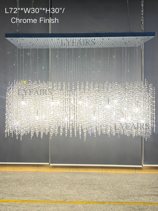 Luxury Floating Crystal Cluster Chandelier for Dining Room/Bar/Kitchen Island