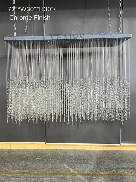 Luxury Floating Crystal Cluster Chandelier for Dining Room/Bar/Kitchen Island