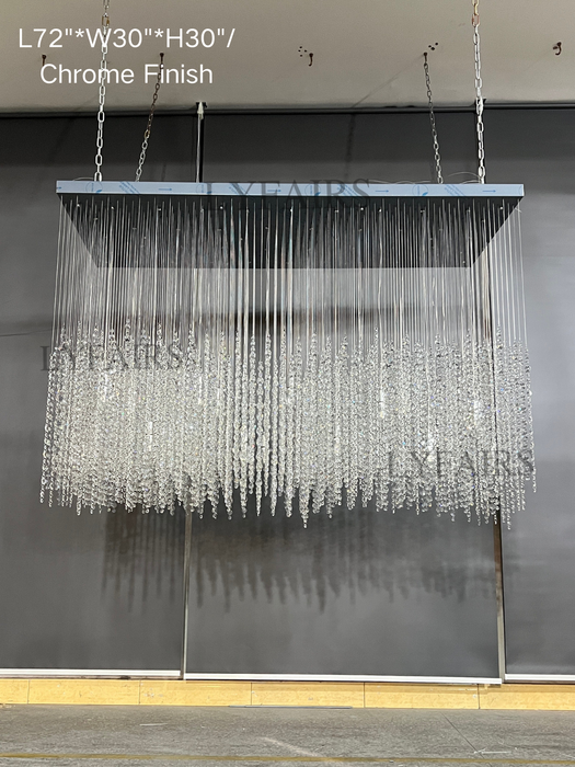 Luxury Floating Crystal Cluster Chandelier for Dining Room/Bar/Kitchen Island