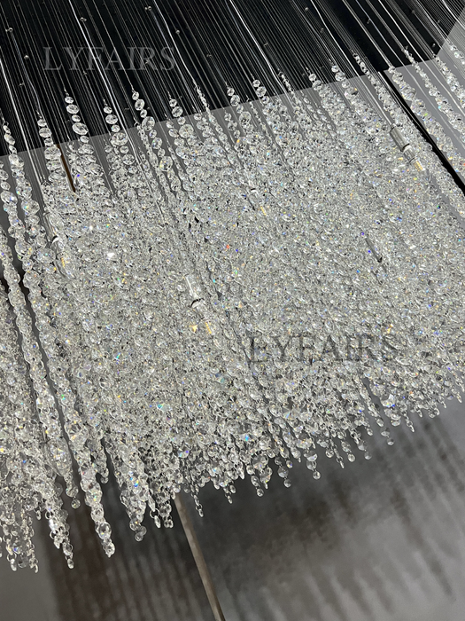 Luxury Floating Crystal Cluster Chandelier for Dining Room/Bar/Kitchen Island