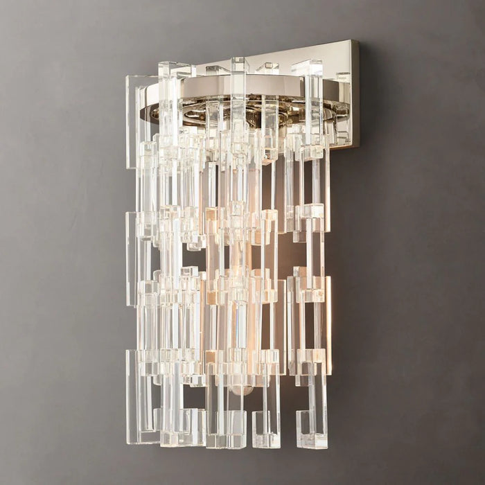 Luxury Rectangular Crystal Wall Lamp