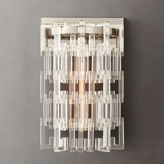 Luxury Rectangular Crystal Wall Lamp