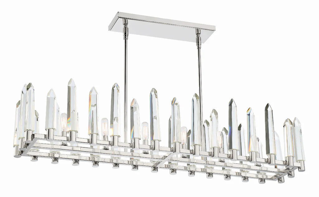 Luxury Round/Rectangular Hand-cut Crystal Chandelier for Low Ceiling