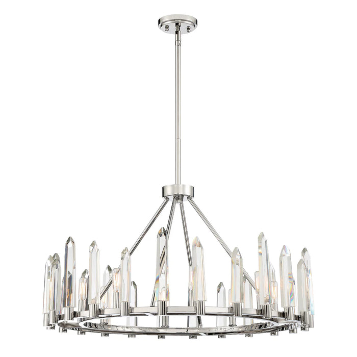 Luxury Round/Rectangular Hand-cut Crystal Chandelier for Low Ceiling