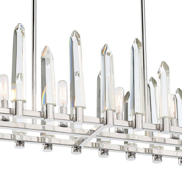 Luxury Round/Rectangular Hand-cut Crystal Chandelier for Low Ceiling