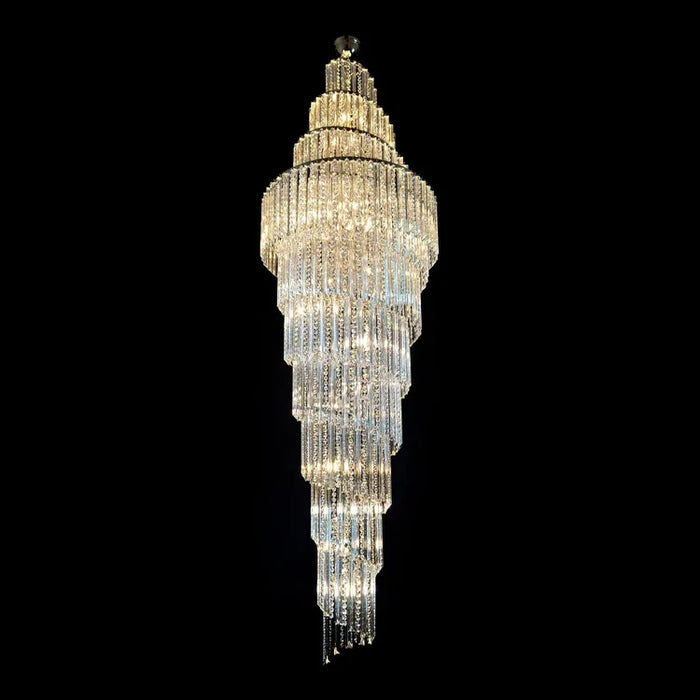 Luxury Spiral Crystal Chandelier for High-ceiling/Foyer/Staircase