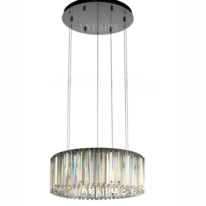Luxury Triangular Crystal Chandelier for High Ceiling