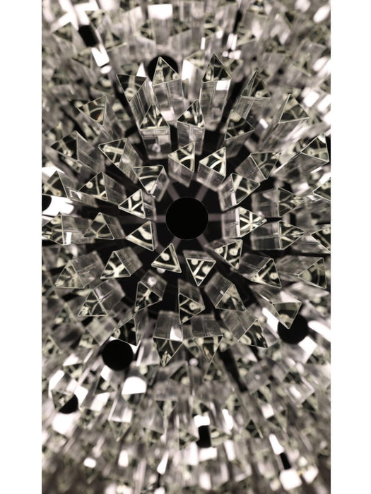 Luxury Triangular Crystal Chandelier for High Ceiling