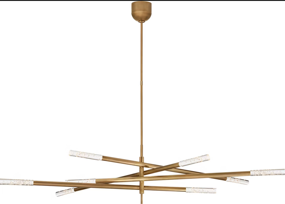 Minimalist 8/10 Light Articulating Chandelier in Brass/Polished Chrome/Bronze Finish