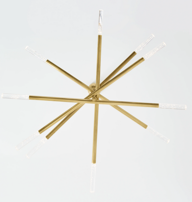 Minimalist 8/10 Light Articulating Chandelier in Brass/Polished Chrome/Bronze Finish