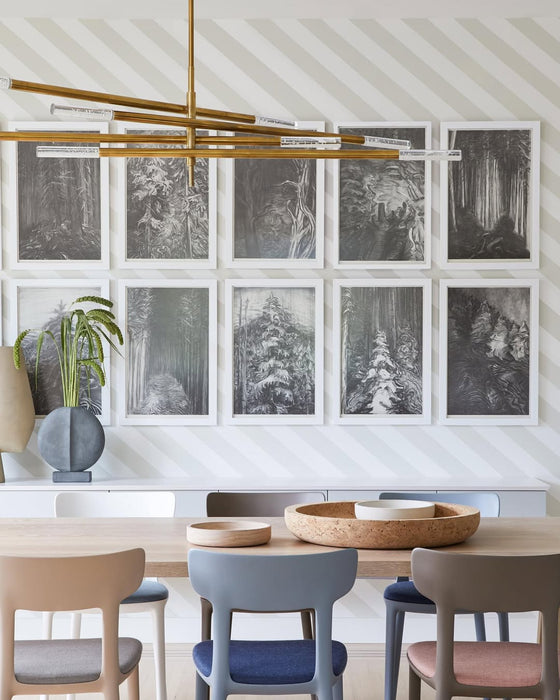 Minimalist 8/10 Light Articulating Chandelier in Brass/Polished Chrome/Bronze Finish