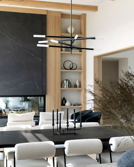 Minimalist 8/10 Light Articulating Chandelier in Brass/Polished Chrome/Bronze Finish