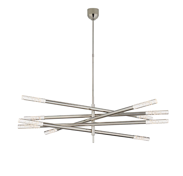 Minimalist 8/10 Light Articulating Chandelier in Brass/Polished Chrome/Bronze Finish