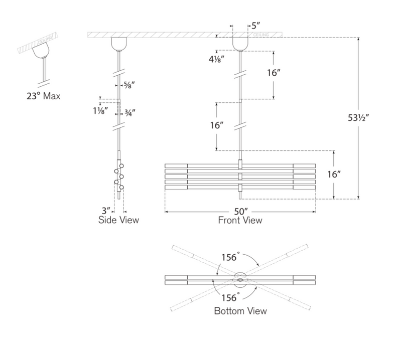 Minimalist 8/10 Light Articulating Chandelier in Brass/Polished Chrome/Bronze Finish
