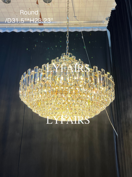 Modern Luxury Concise Multi-tier Crystal Chandelier Set for Living Room/Dining Room