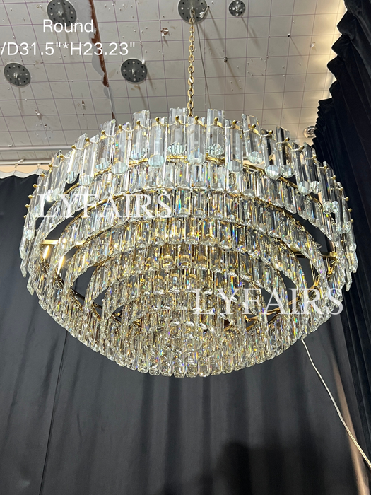 Modern Luxury Concise Multi-tier Crystal Chandelier Set for Living Room/Dining Room