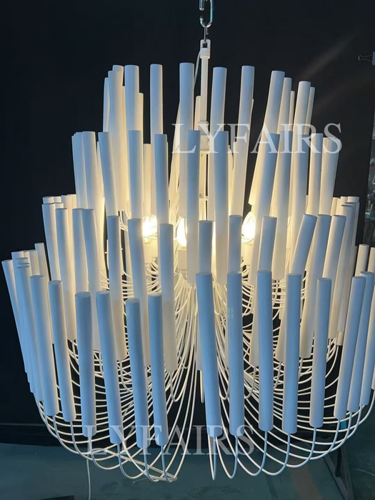 Modern Art Design 5/6-Light Modern Branch Modeling Chandelier in White/Black