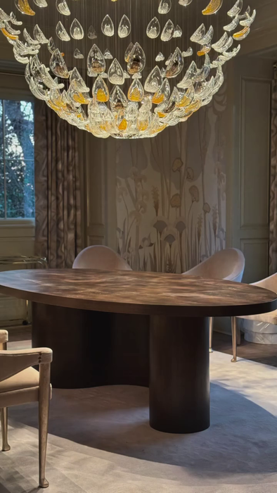 Modern Floating Glass Leaves Chandelier for High Ceiling/Hotel/Restaurant