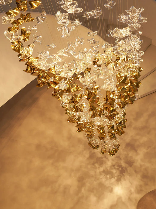 Modern Floating Starfish Glass Chandelier for High Ceiling /Hotel/Restaurant
