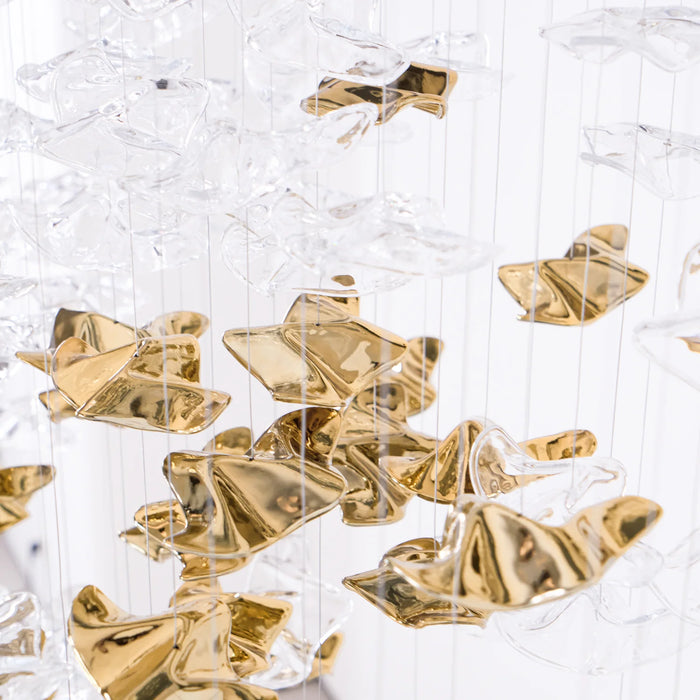 Modern Floating Starfish Glass Chandelier for High Ceiling /Hotel/Restaurant