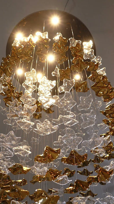 Modern Floating Starfish Glass Chandelier for High Ceiling /Hotel/Restaurant