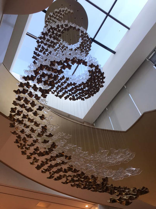 Modern Floating Starfish Glass Chandelier for High Ceiling /Hotel/Restaurant