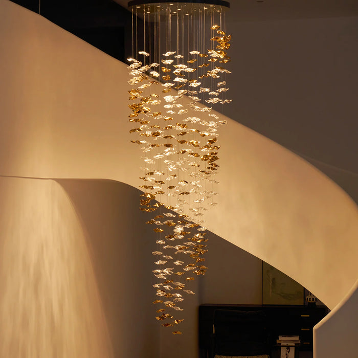 Modern Floating Starfish Glass Chandelier for High Ceiling /Hotel/Restaurant