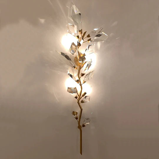 Modern Handcrafted Crystal Wall Lamp