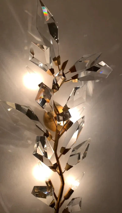 Modern Handcrafted Crystal Wall Lamp