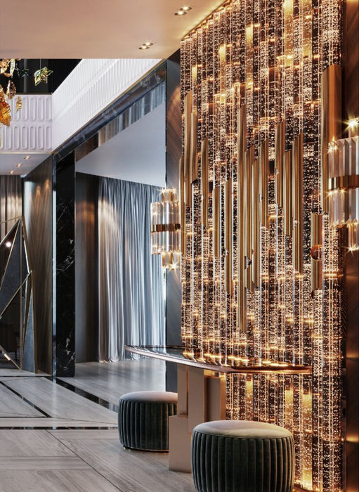 Modern Luxury Crystal Cylinder Partition