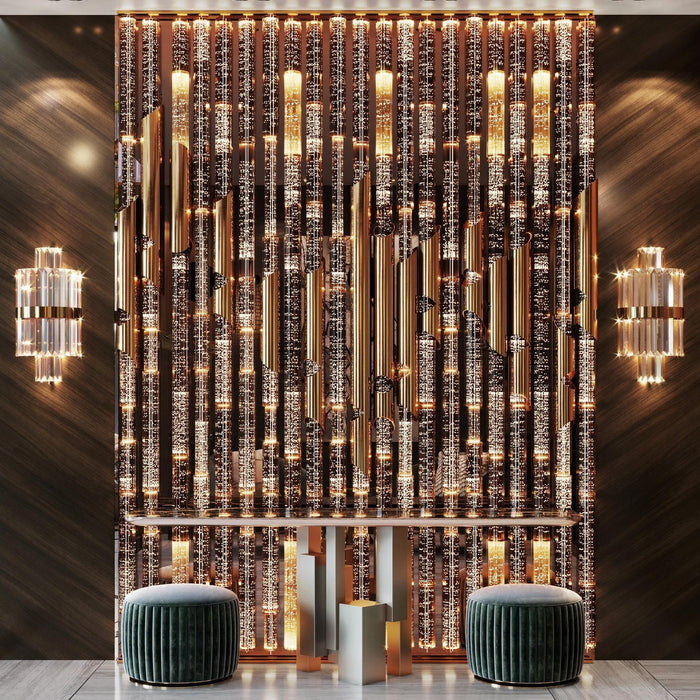 Modern Luxury Crystal Cylinder Partition