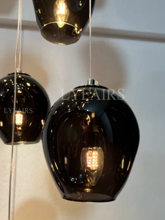 Lámpara de araña de cristal en espiral larga de diseñador nórdico, accesorio de iluminación decorativo de lujo moderno para escalera/pasillo