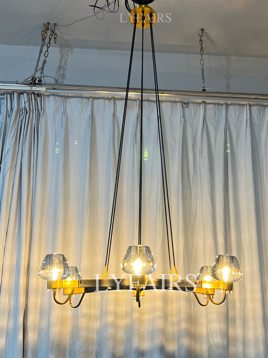 Post-modern Light Luxury Full Brass Chandelier for Living Room/Bedroom