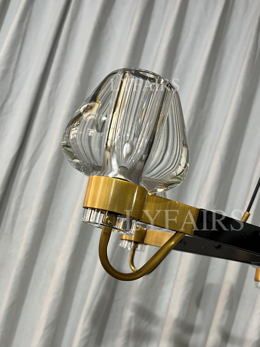 Post-modern Light Luxury Full Brass Chandelier for Living Room/Bedroom