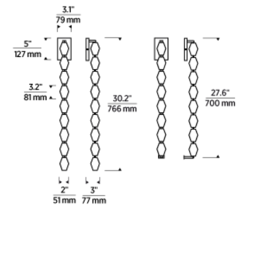 Modern Alabaster Necklace Wall Lamp