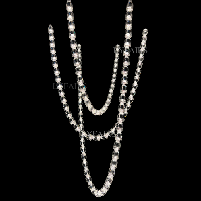 Modern Crystal Bullet  Necklace Chain Chandelier for Living Room/Staircase/Foyer/Hotel/Restaurant