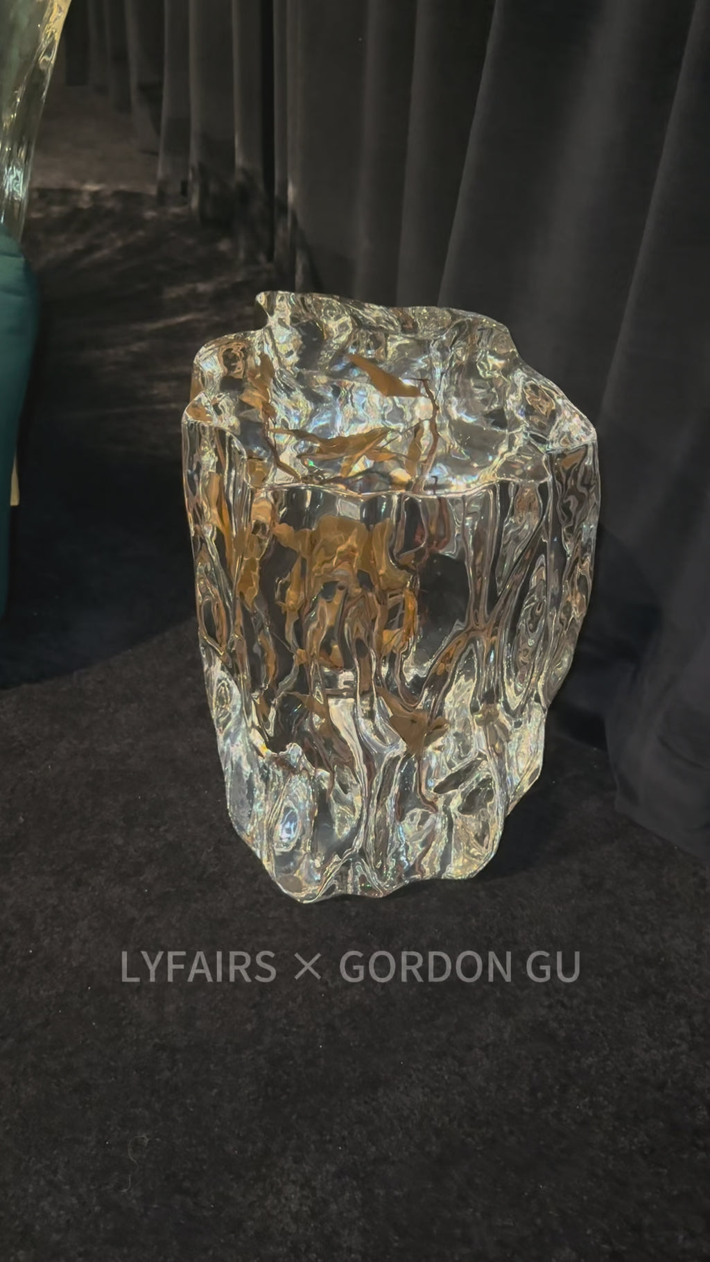 Glaicer cyrstal branch stool by Gordon Gu